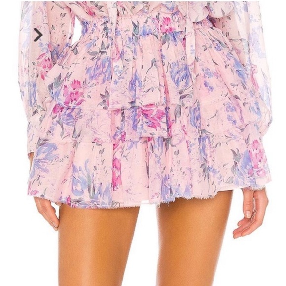 Love Shack Fancy, Brynlee Skirt in Whispering Lilac - Picture 6 of 11